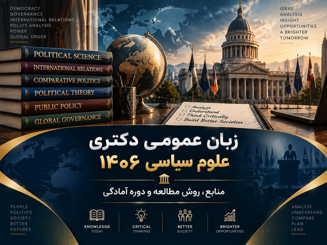 زبان عمومی دکتری علوم سیاسی 1406؛ منابع، روش مطالعه و آمادگی آزمون